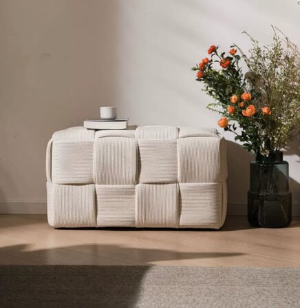 สตูลผ้าลูกฟูก MY DOLLS HOUSE COZY CUBE 70 ซม. สีขาว_6